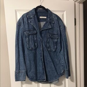 Free People Izzie Cargo Denim Jacket- S